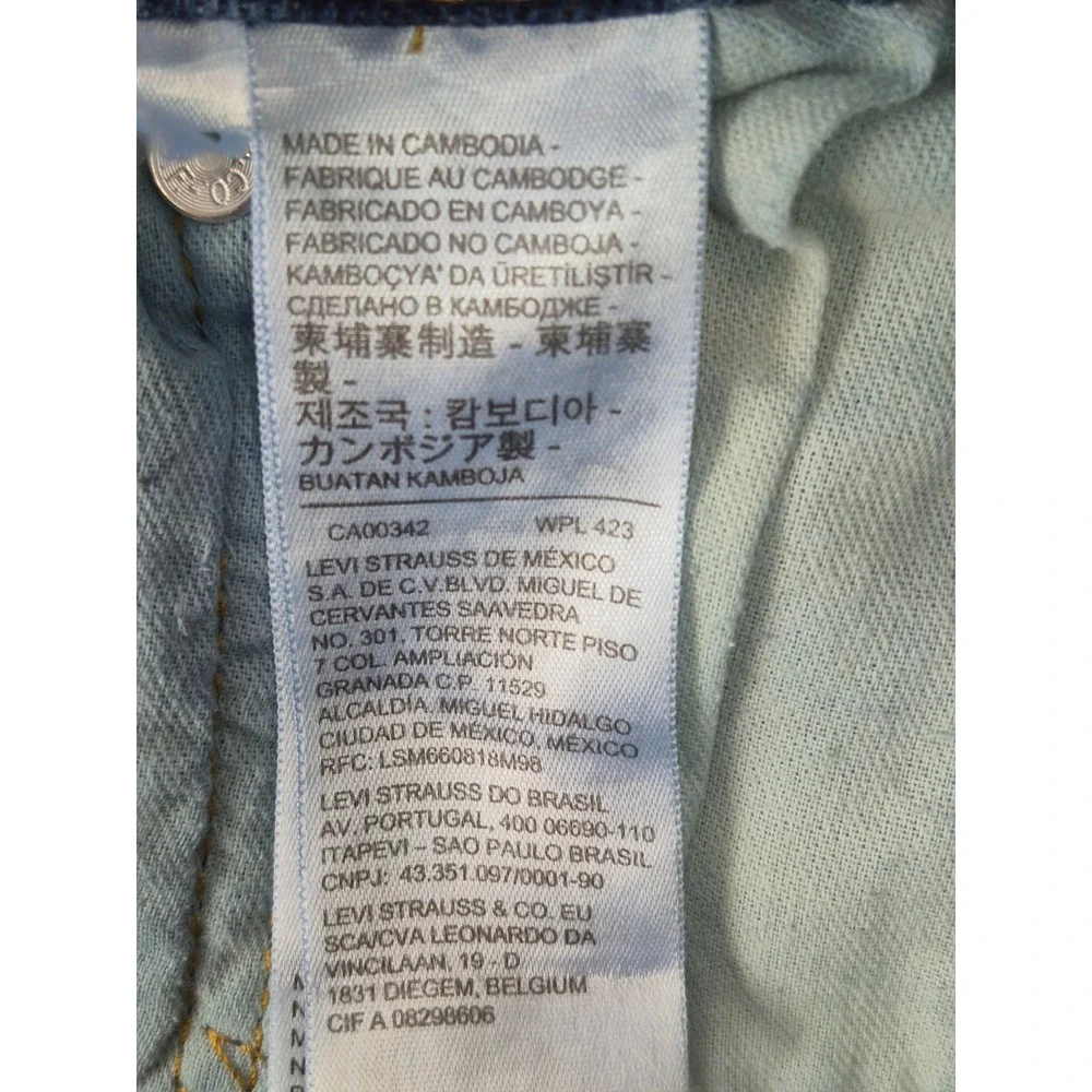 Levi's 505 Regular Fit Jeans Men's 34x32 Blue Straight Leg Medium Wash